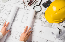 чертеж стройка каска строительство