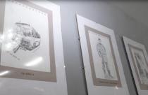 Центральное место в экспозиции занимают графические работы, выполненные карандашом