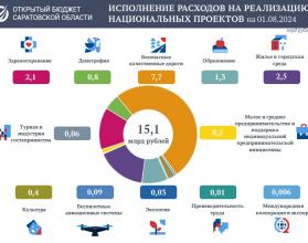 Расходы бюджета на реализацию национальных проектов достигли 15 миллиардов рублей