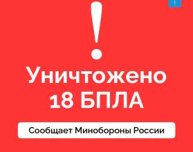 Над Саратовской областью средства ПВО этой ночью ликвидировали 18 беспилотников