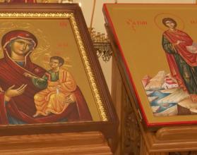 Икону великомученика передали в храм Страстей Господних, где она и будет находиться на постоянной основе