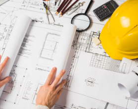 чертеж стройка каска строительство