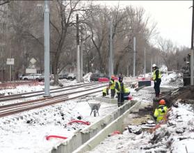 Губернатор Роман Бусаргин осмотрел, как ведутся работы на трамвайном маршруте № 3