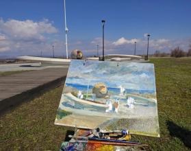 Пленэр на месте приземления Юрия Гагарина стал настоящим праздником для студентов и преподавателей Саратовского художественного училища имени А.П. Боголюбова