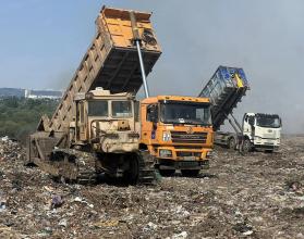 К ликвидации последствий возгорания на мусорном полигоне АО «Ситиматик» в Энгельсе привлечена дополнительная техника