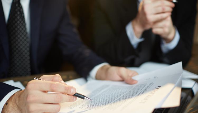 Businessman Reading Contract