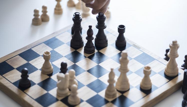 Chess game business strategy concept