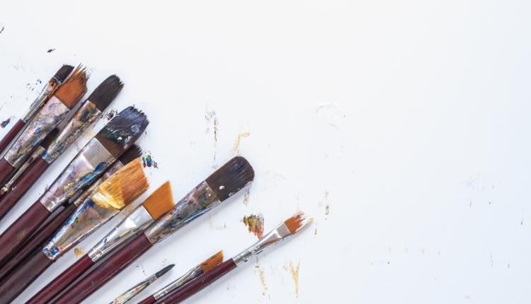 composition-of-messy-stationery-tools-for-drawing