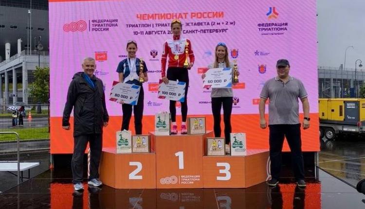 Александра Разаренова — серебряный призер чемпионата России по триатлону 