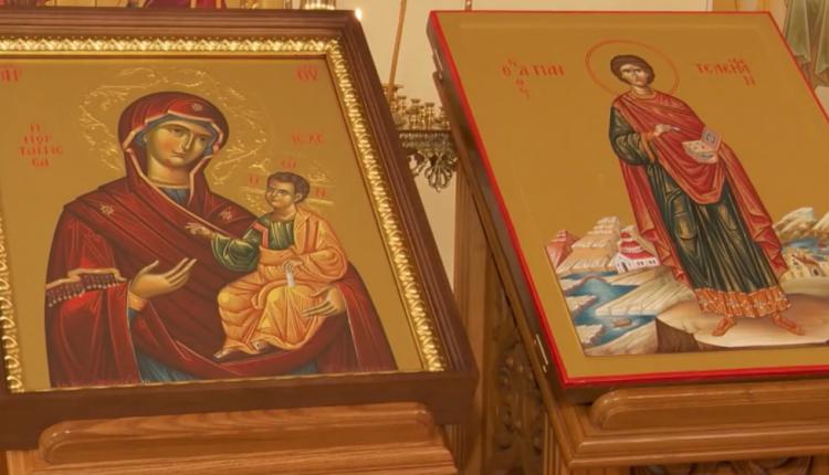 Икону великомученика передали в храм Страстей Господних, где она и будет находиться на постоянной основе