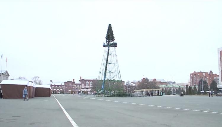 В данный момент здесь монтируется огромный металлический каркас, на котором будет укреплено несколько сотен живых вечнозеленых растений