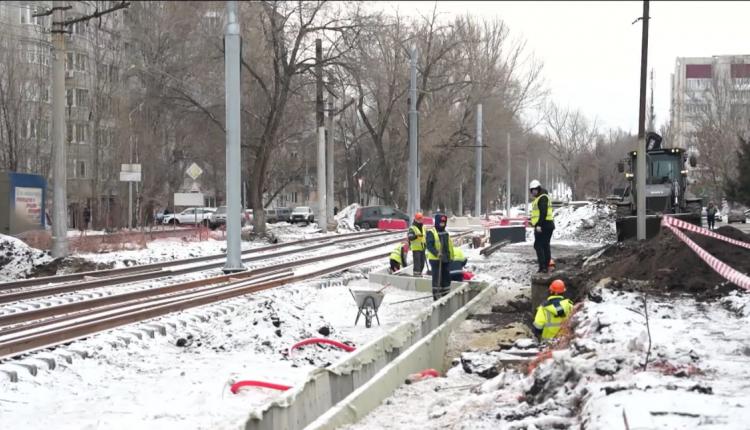 Губернатор Роман Бусаргин осмотрел, как ведутся работы на трамвайном маршруте № 3
