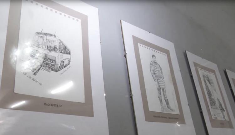 Центральное место в экспозиции занимают графические работы, выполненные карандашом