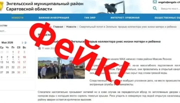 В Энгельсе распространяют фейки о последствиях аварии на коллекторе